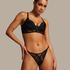 Soutien-gorge à armatures préformé longline Allura, Noir
