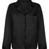 Langarmjacke Satin, Schwarz