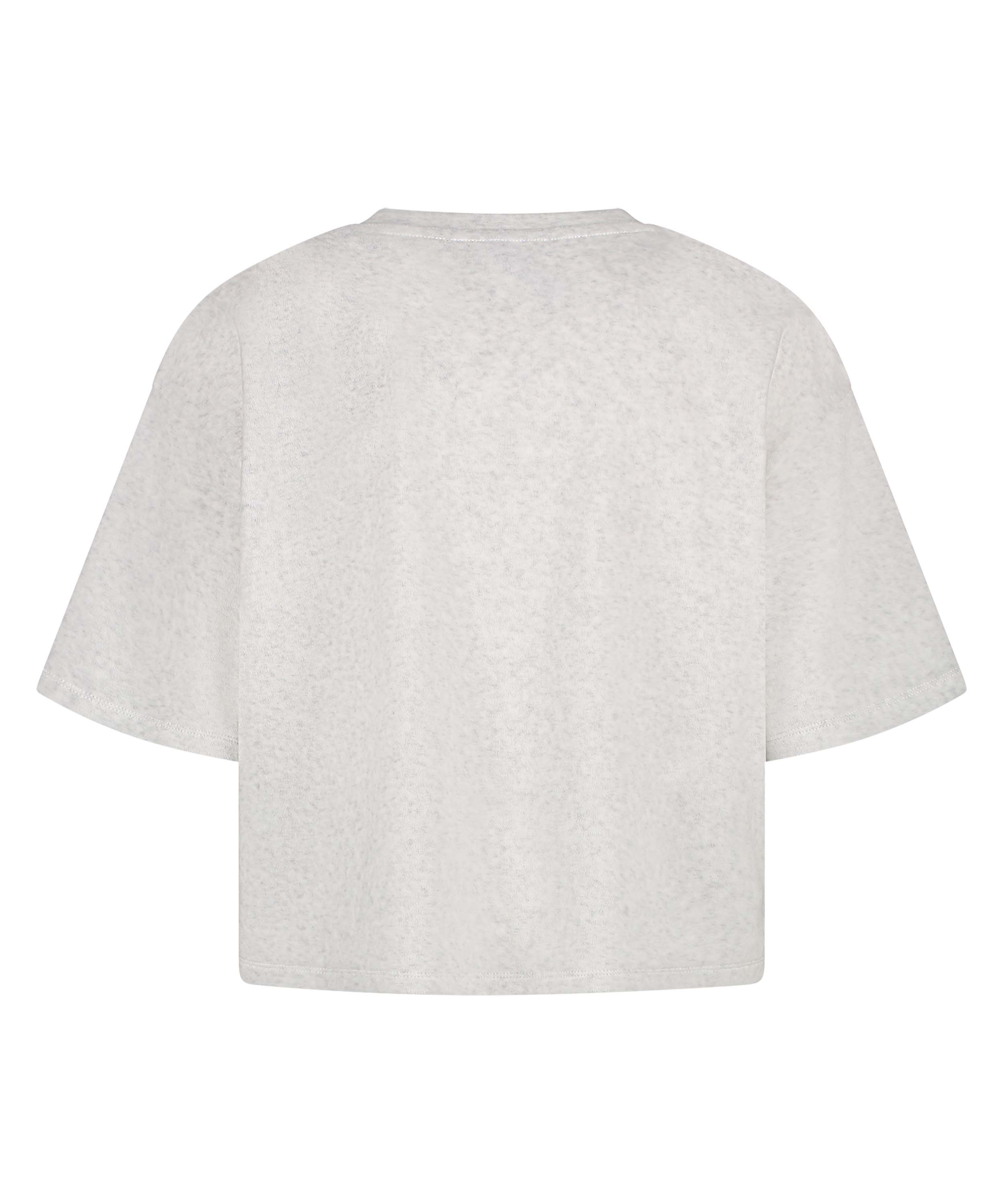 Top velours manches courtes, Gris, main