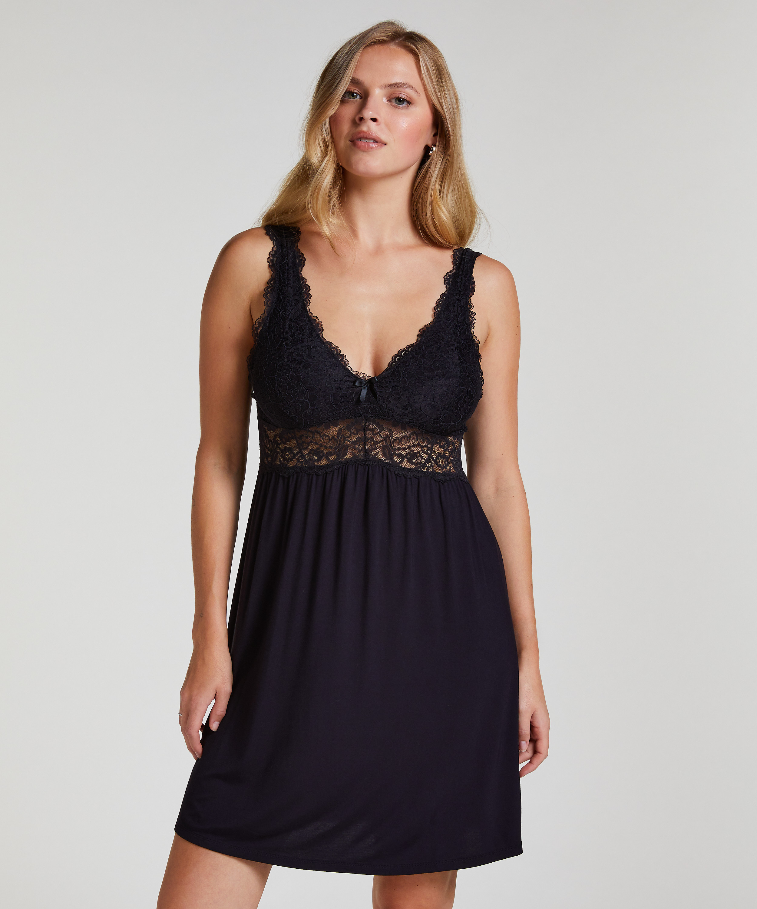 Slipdress Nora Lace, Schwarz, main