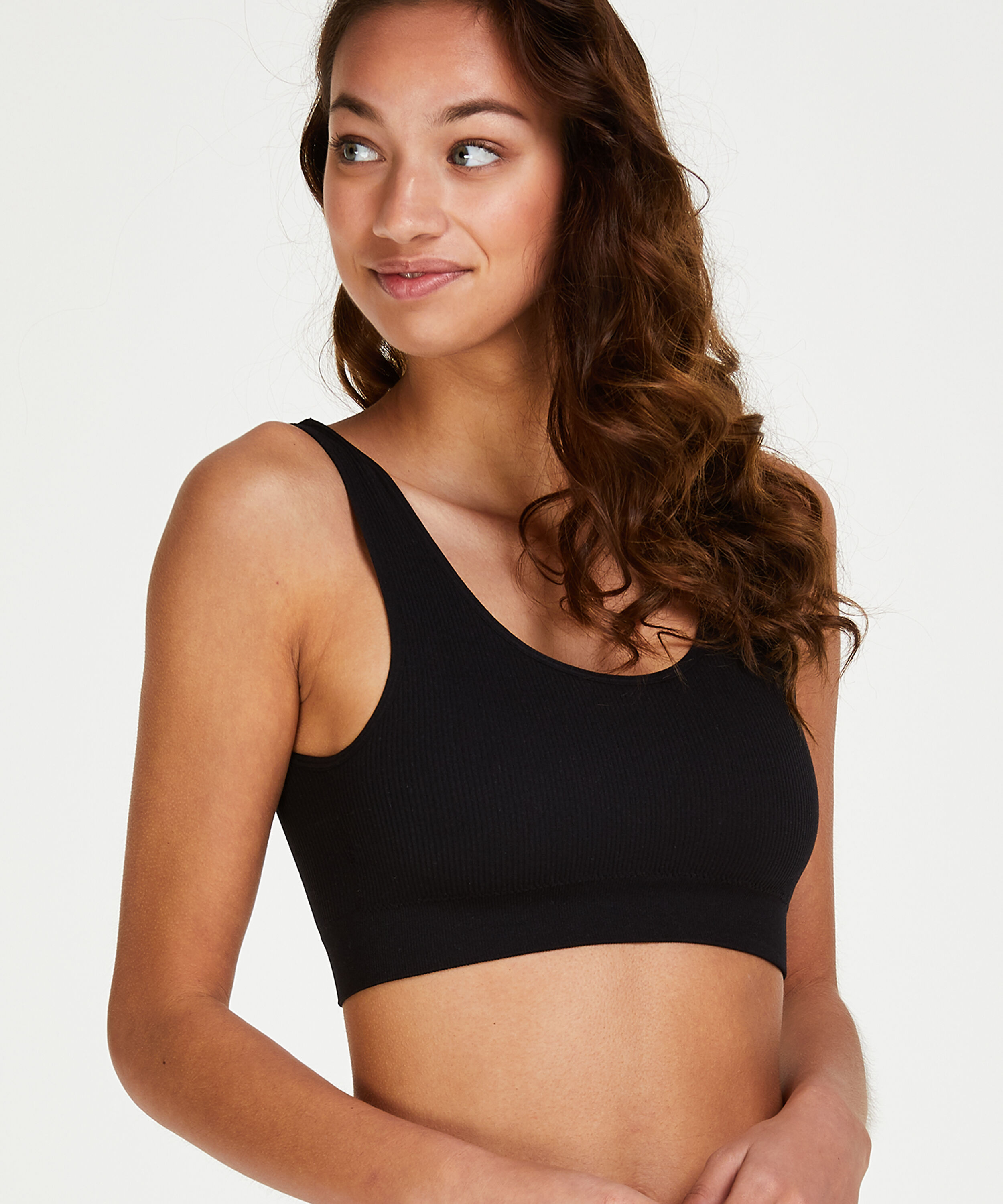 Nahtloser Bralette, Schwarz