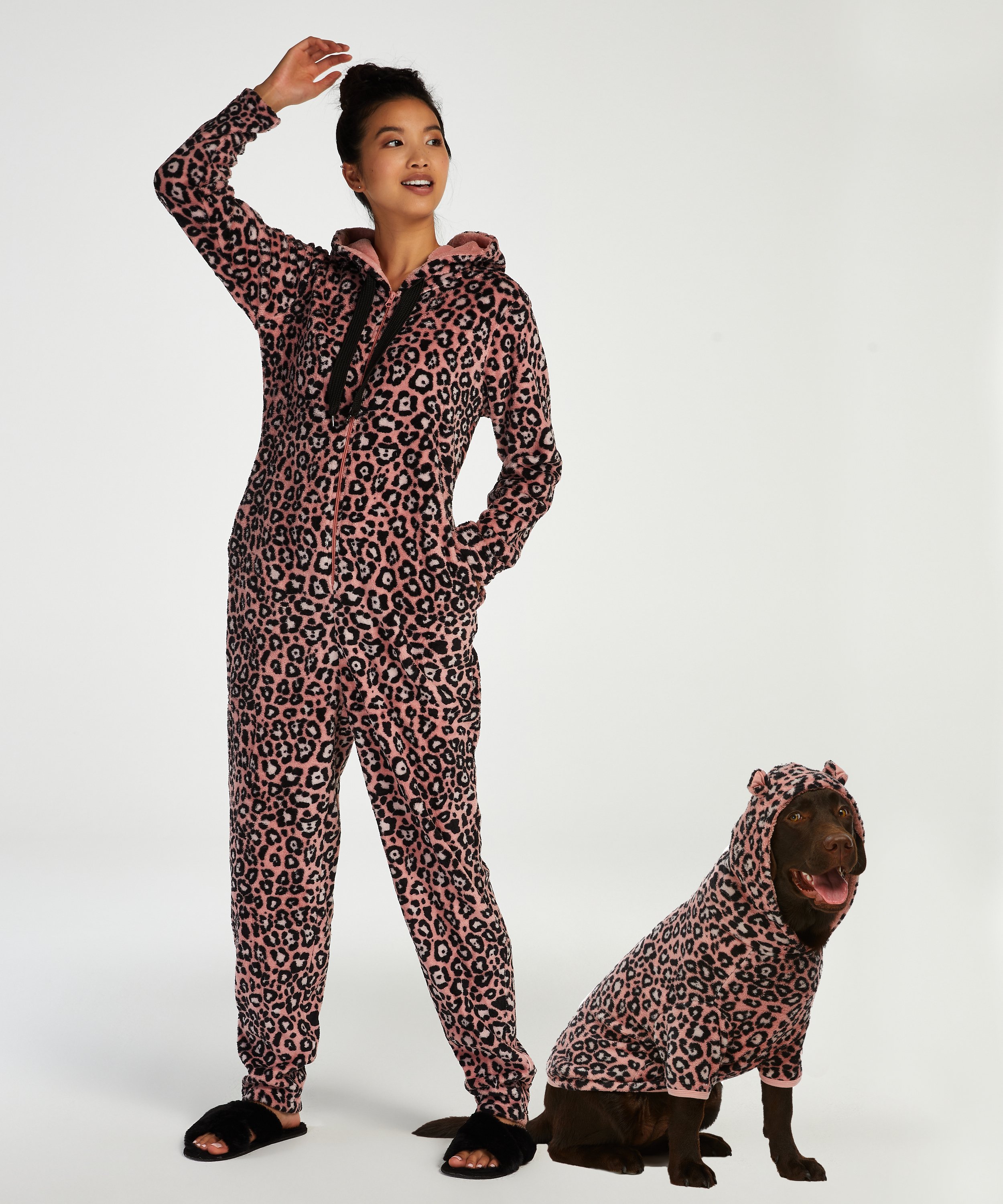 Onesie Leopard, Rose, main