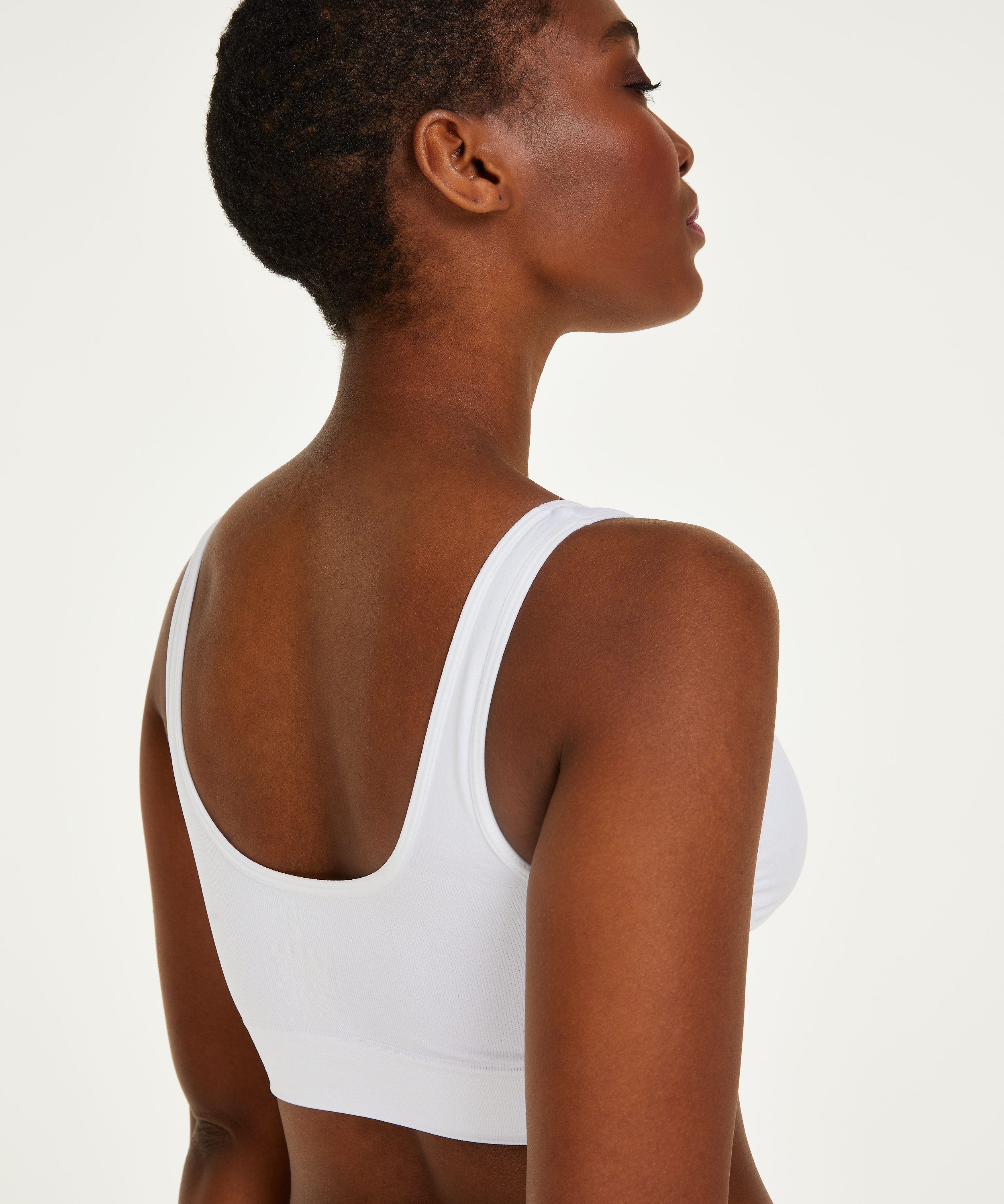 Basic BH ohne Bügel, Weiß, main