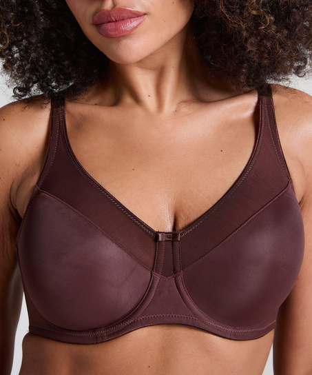 Soutien-gorge &agrave; armatures non-pr&eacute;form&eacute; minimiseur Nina, Marron