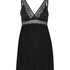 Slipdress Jersey Grafic Lace, Schwarz