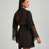 Kimono Lace Satin, Schwarz