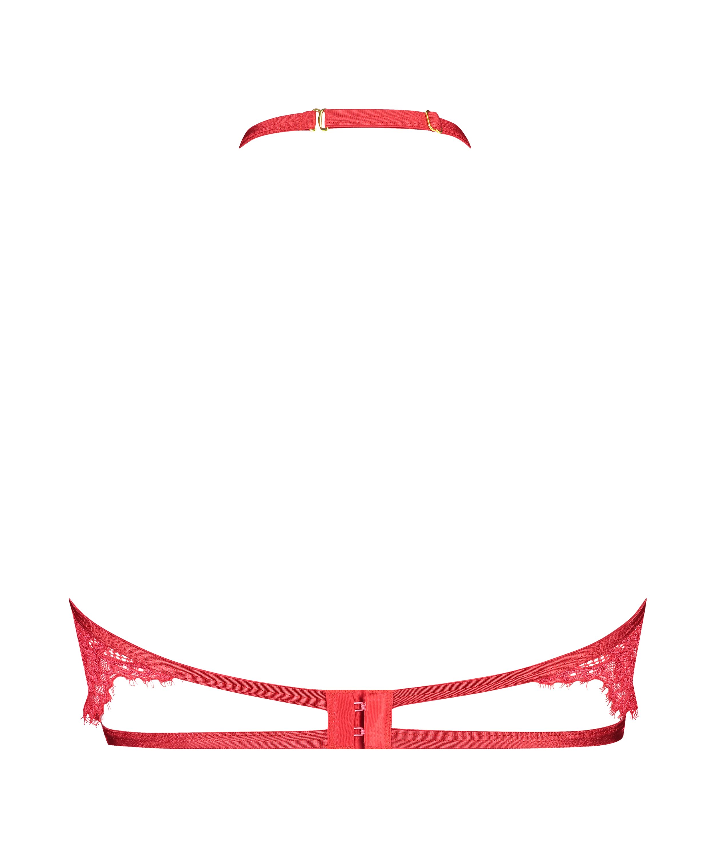 Soutien-gorge à armatures non-préformé col licou Eve, Rouge, main