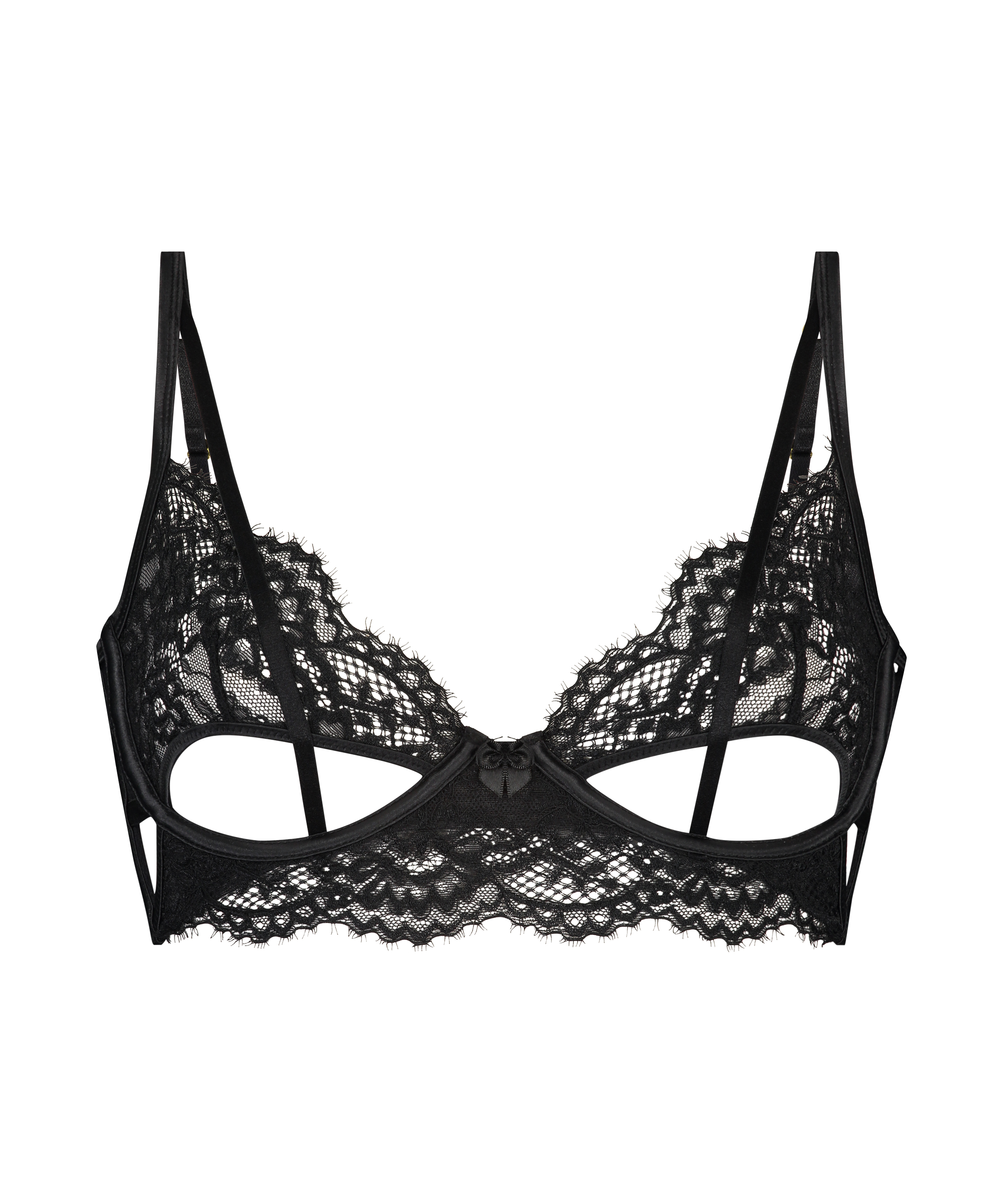Soutien-gorge &agrave; armatures non-pr&eacute;form&eacute; longline Eve, Noir, main