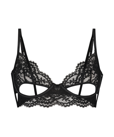 Soutien-gorge &agrave; armatures non-pr&eacute;form&eacute; longline Eve, Noir