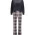 Velour Pyjama-Set, Grau