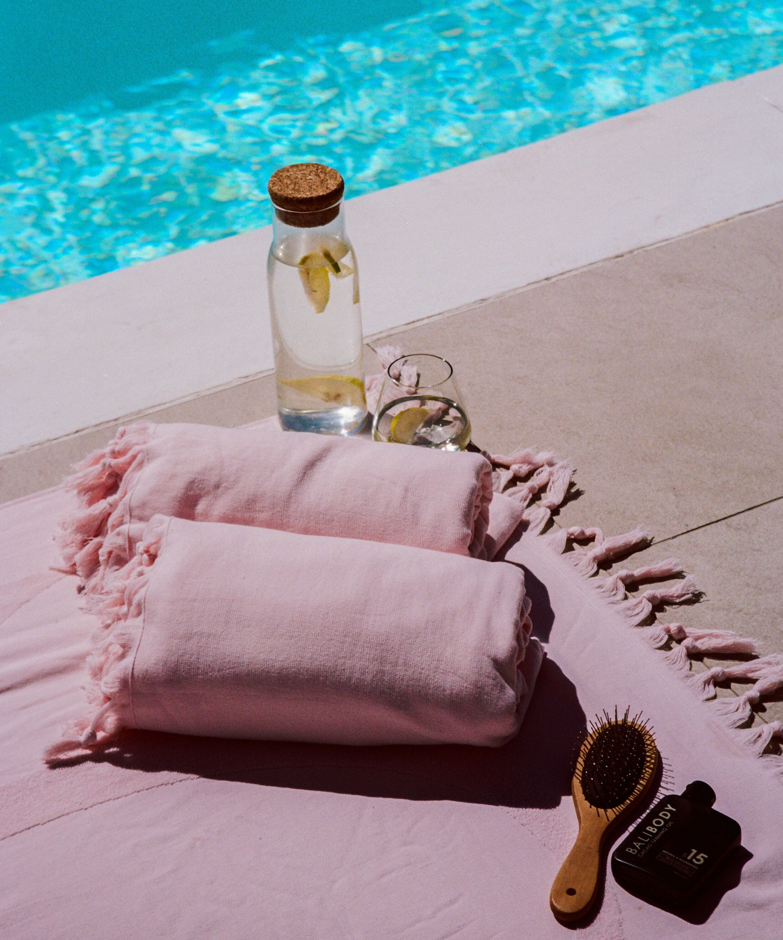 BRANDED COTTON TOWEL, Rose