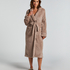 Bademantel Fleece, Beige