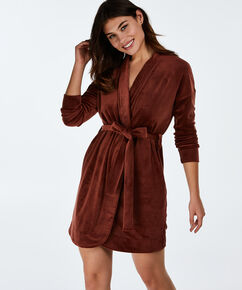 Bademantel Velvet, Braun