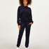 Jogginghose Velours, Blau