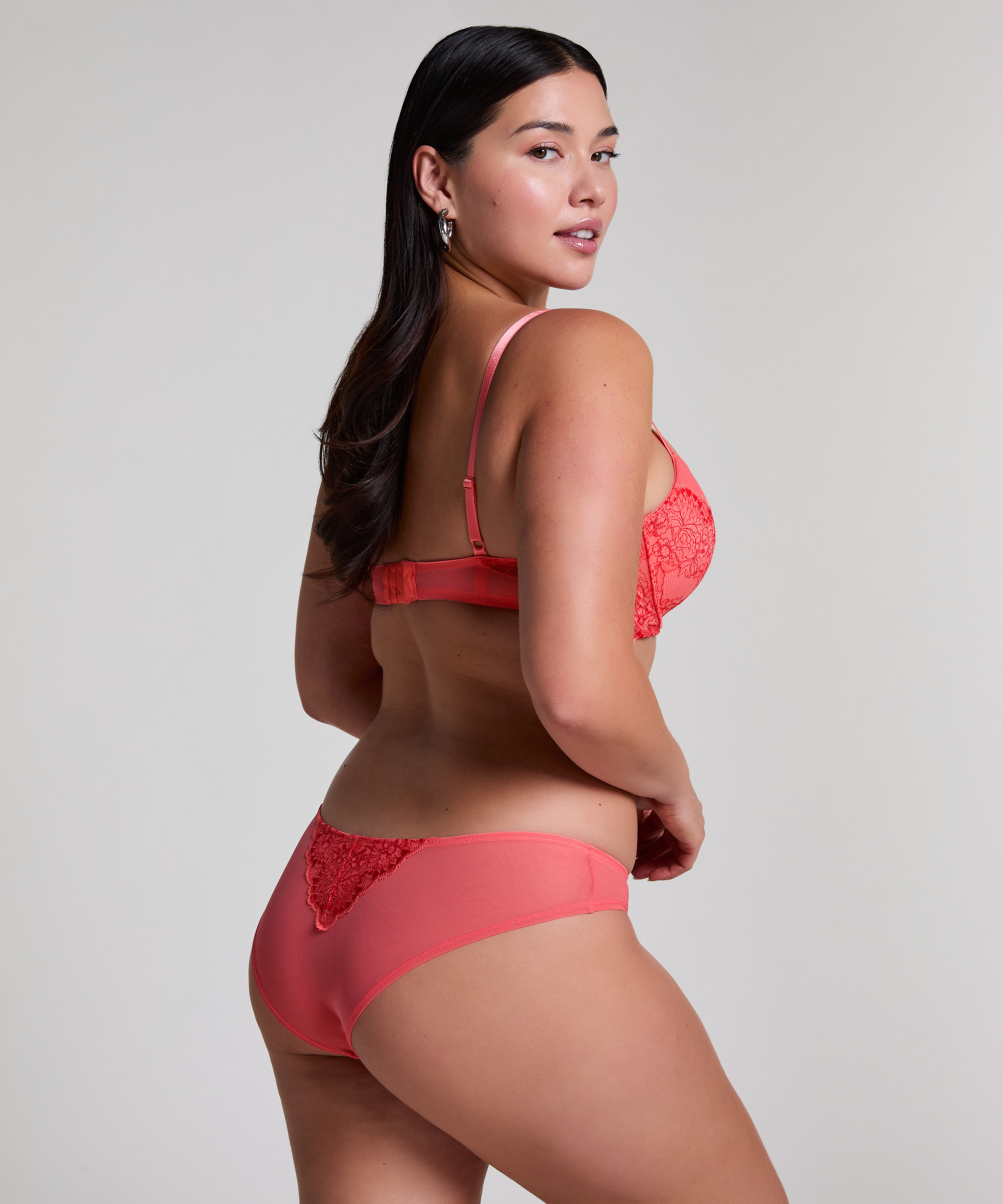 Slip br&eacute;silien Cherry, Rose, main