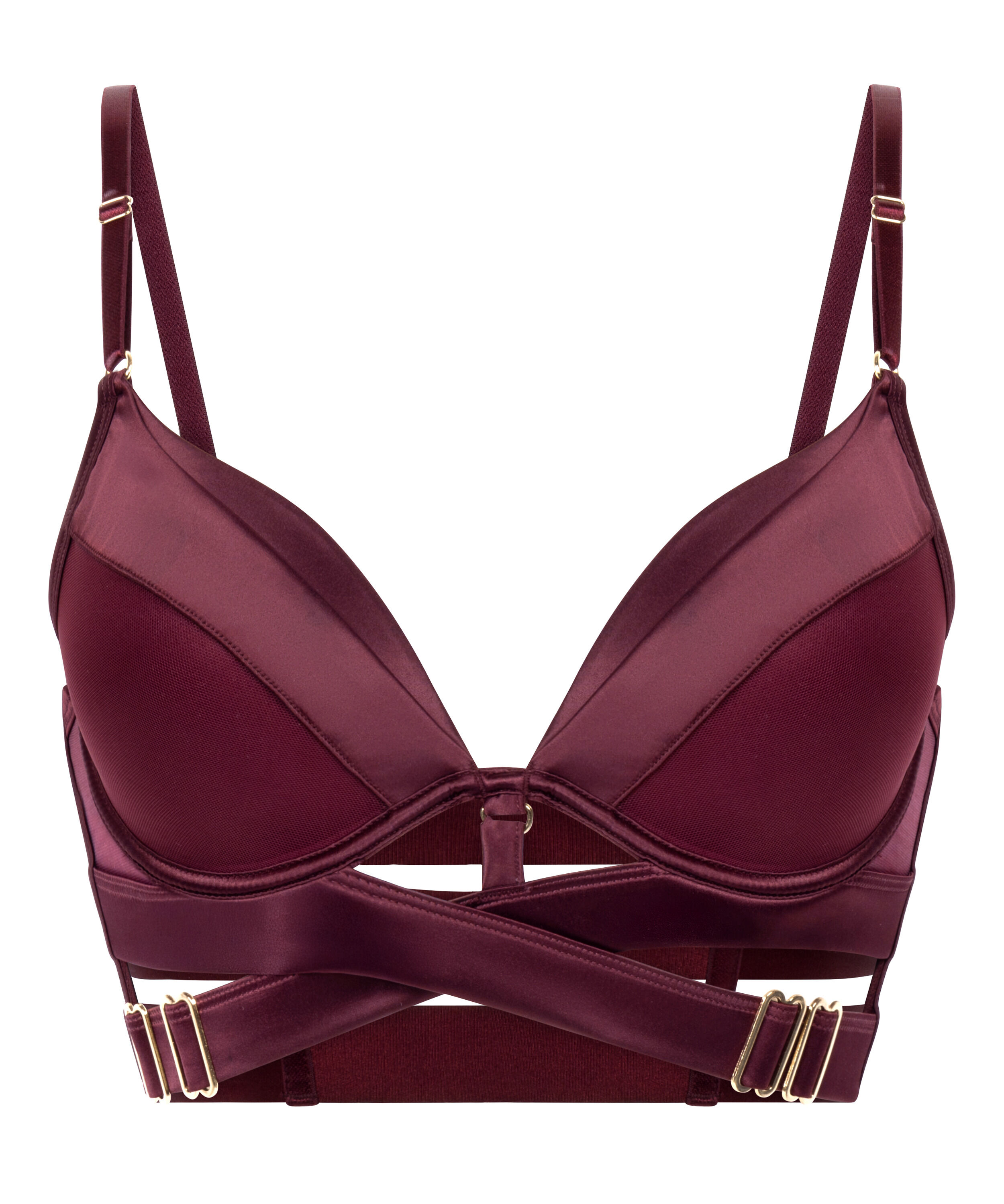 Soutien-gorge &agrave; armatures longline push-up pr&eacute;form&eacute; Colette, Violet