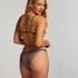 Bikini Slip mit hohem Beinausschnitt Luna, Grau