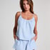 Cami en mousseline, Bleu