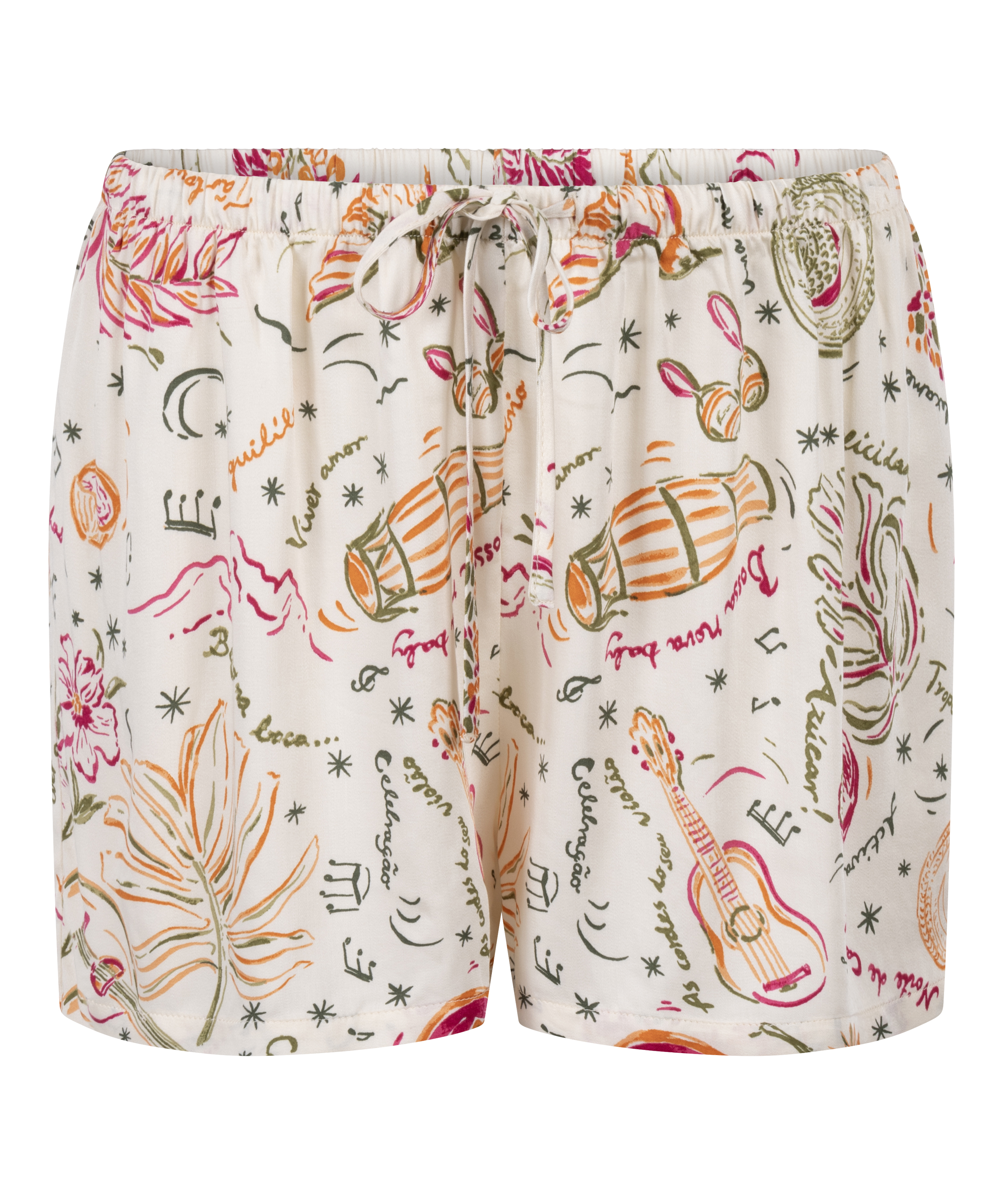 Satin-Shorts, Weiß, main