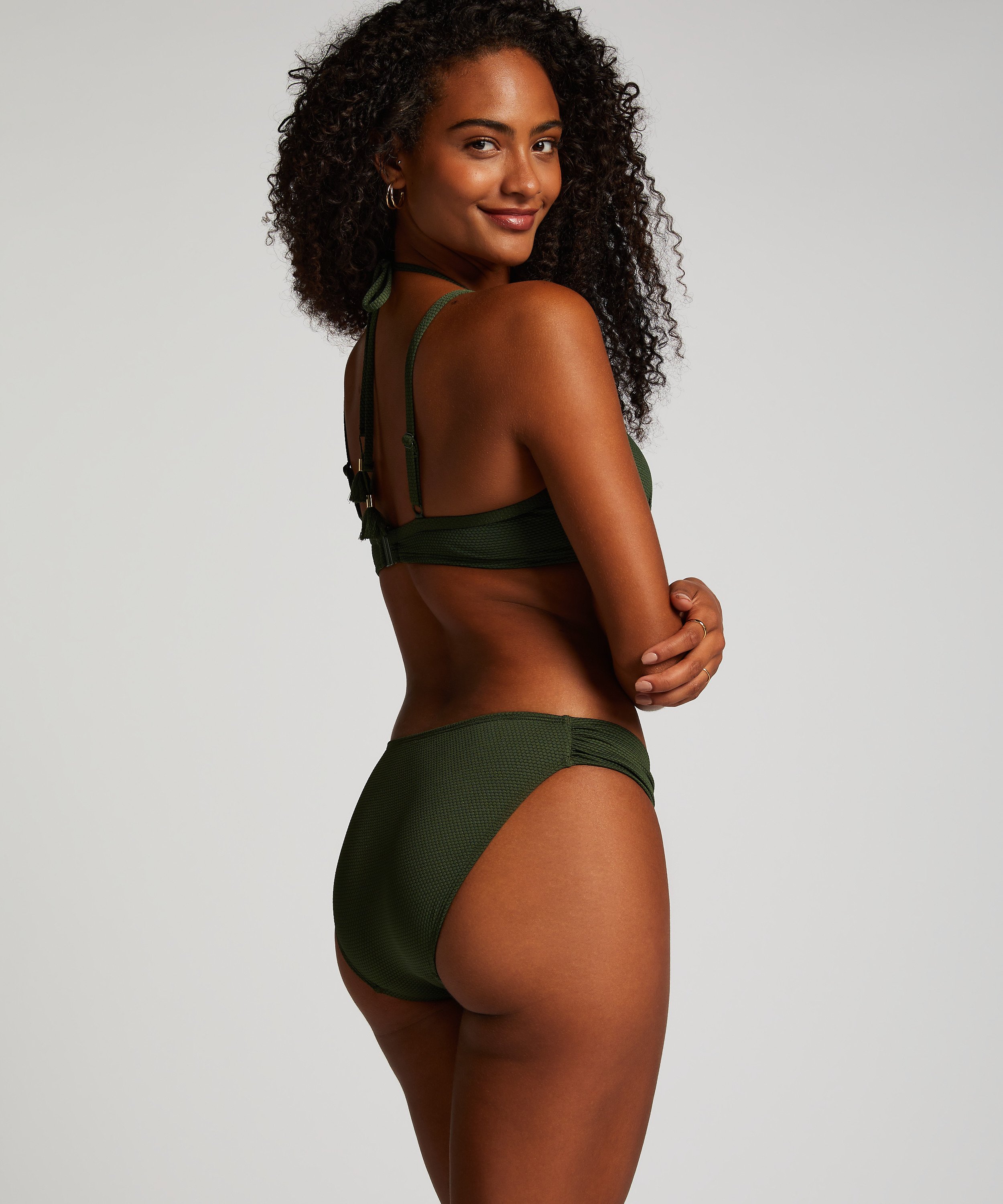 Slip de Bikini Rio Scallop, Vert, main