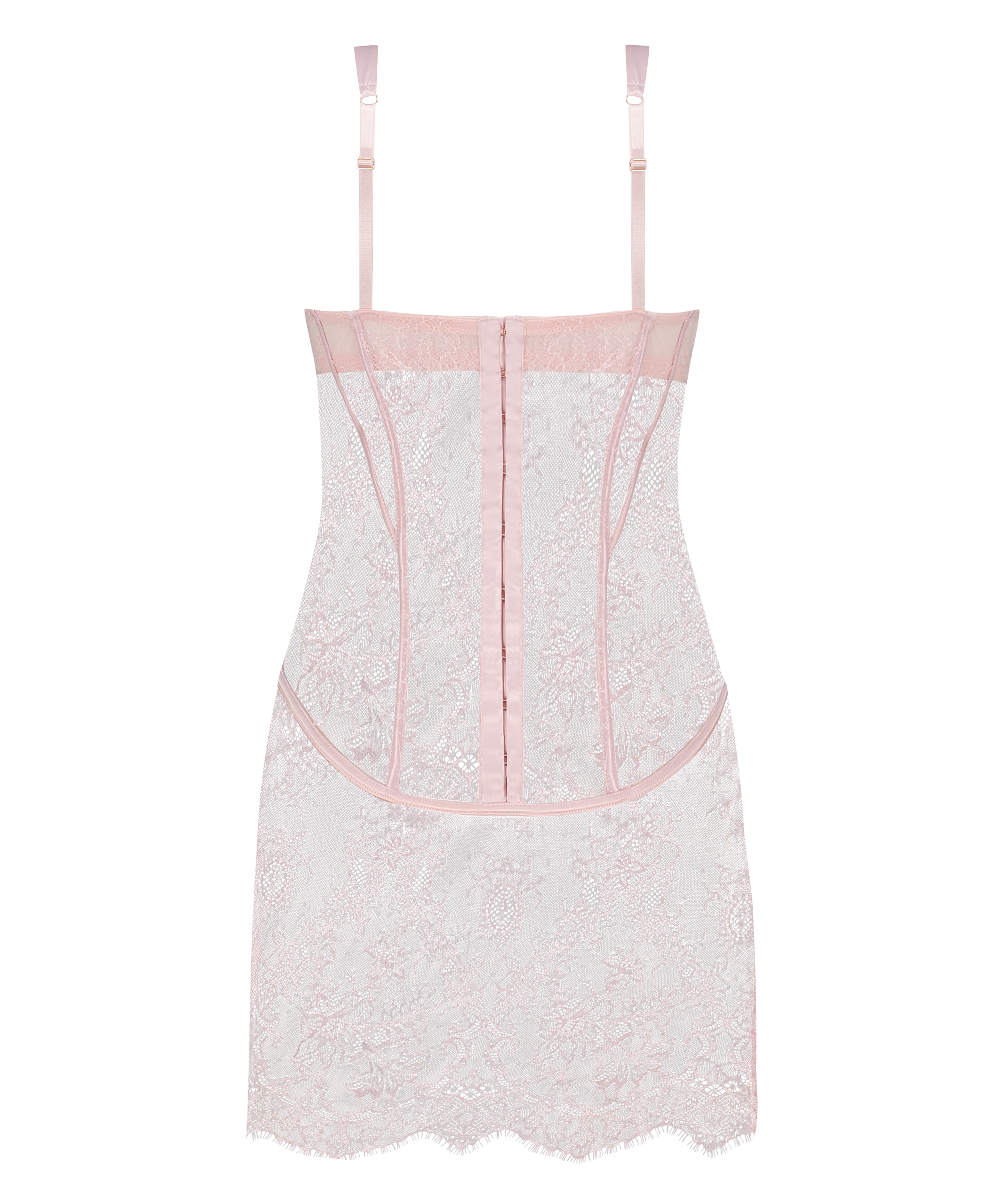 Slipdress Lace Camille, Rose, main