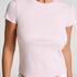 Pyjamatop Rib Crew Neck, Rose