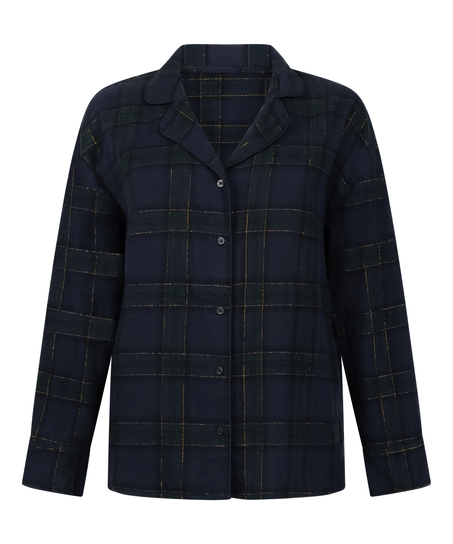 Pyjamatop aus Flanell, Blau