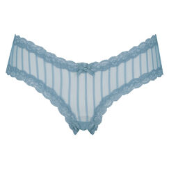 Slip br&eacute;silien V-shape mesh, Bleu