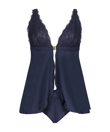 Babydoll Satin Mariah, Blau