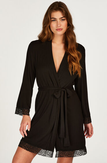 Image of Hunkemöller Kurzer Bademantel Schwarz