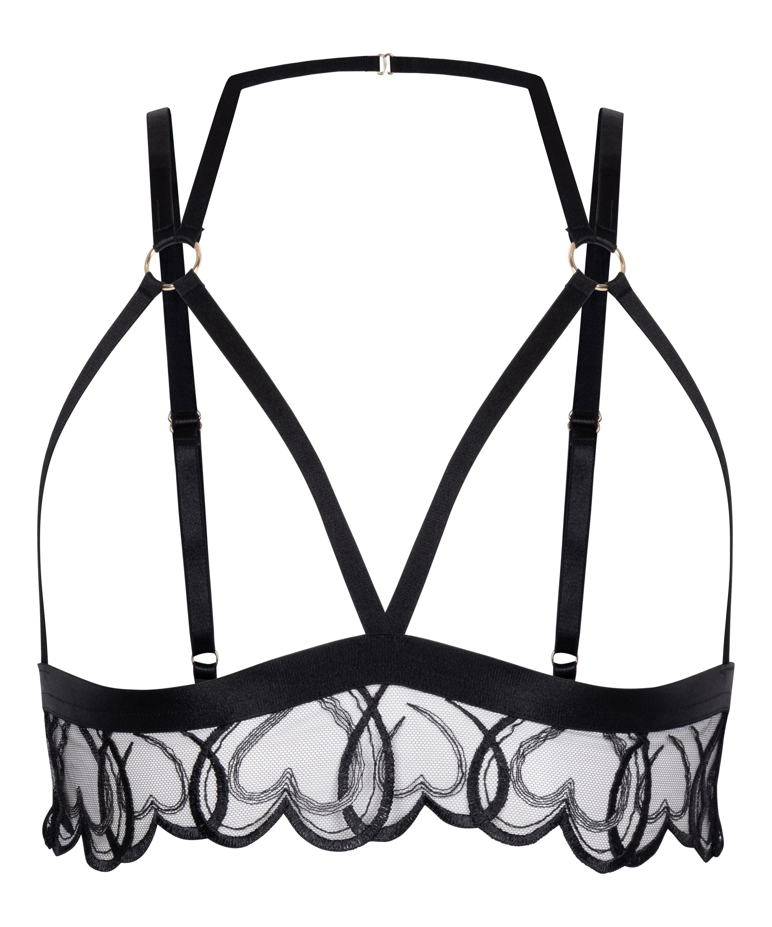 Brassière ouverte Olivia, Noir, main
