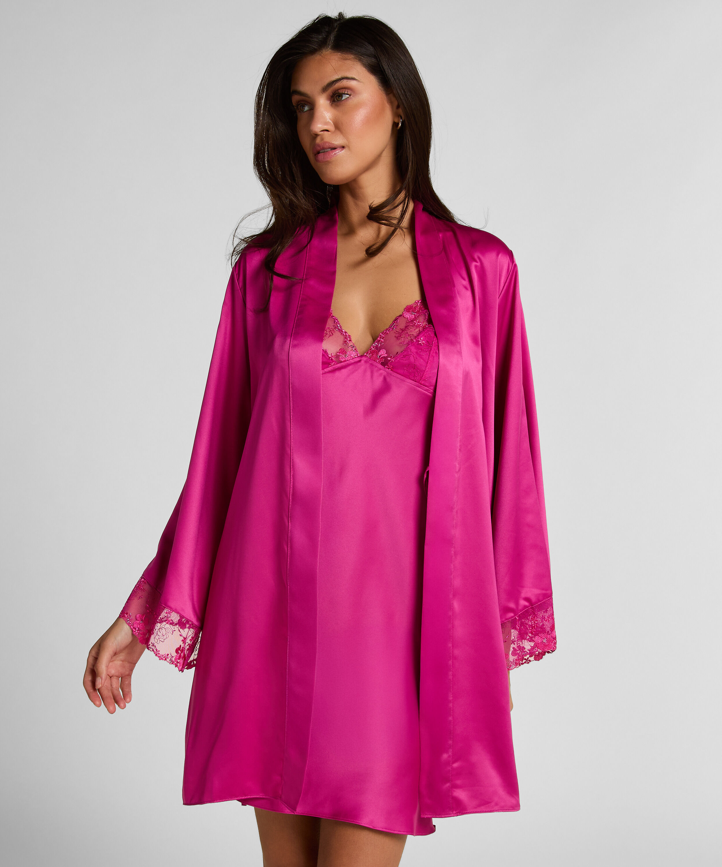 Peonie Kimono Satin, Rose