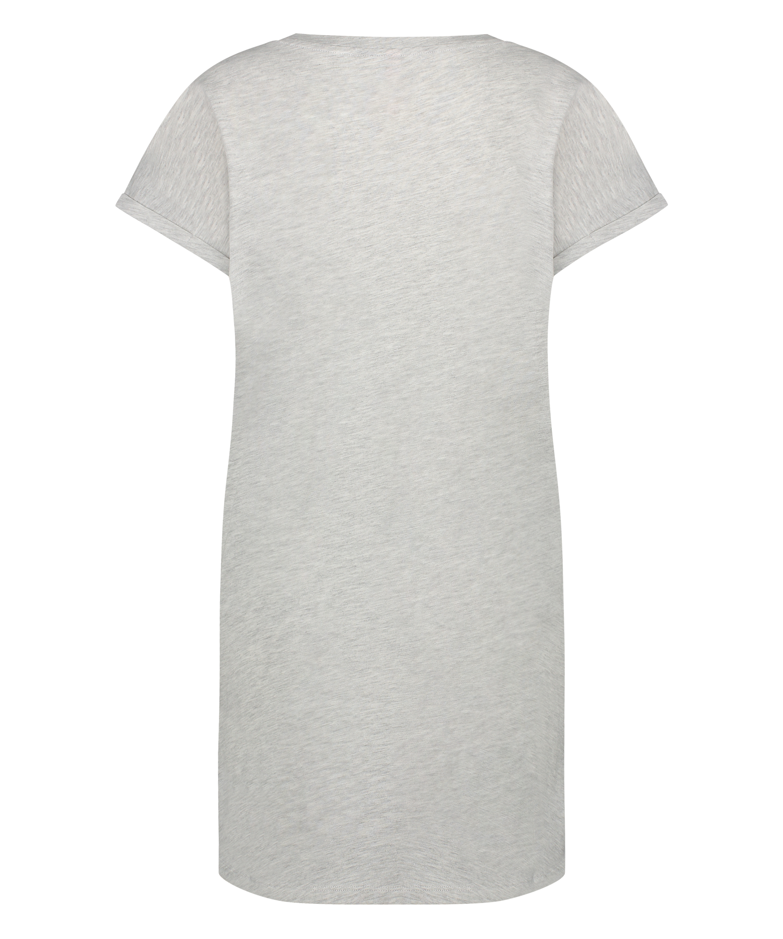 Nachthemd Rundhalsausschnitt, Grau, main