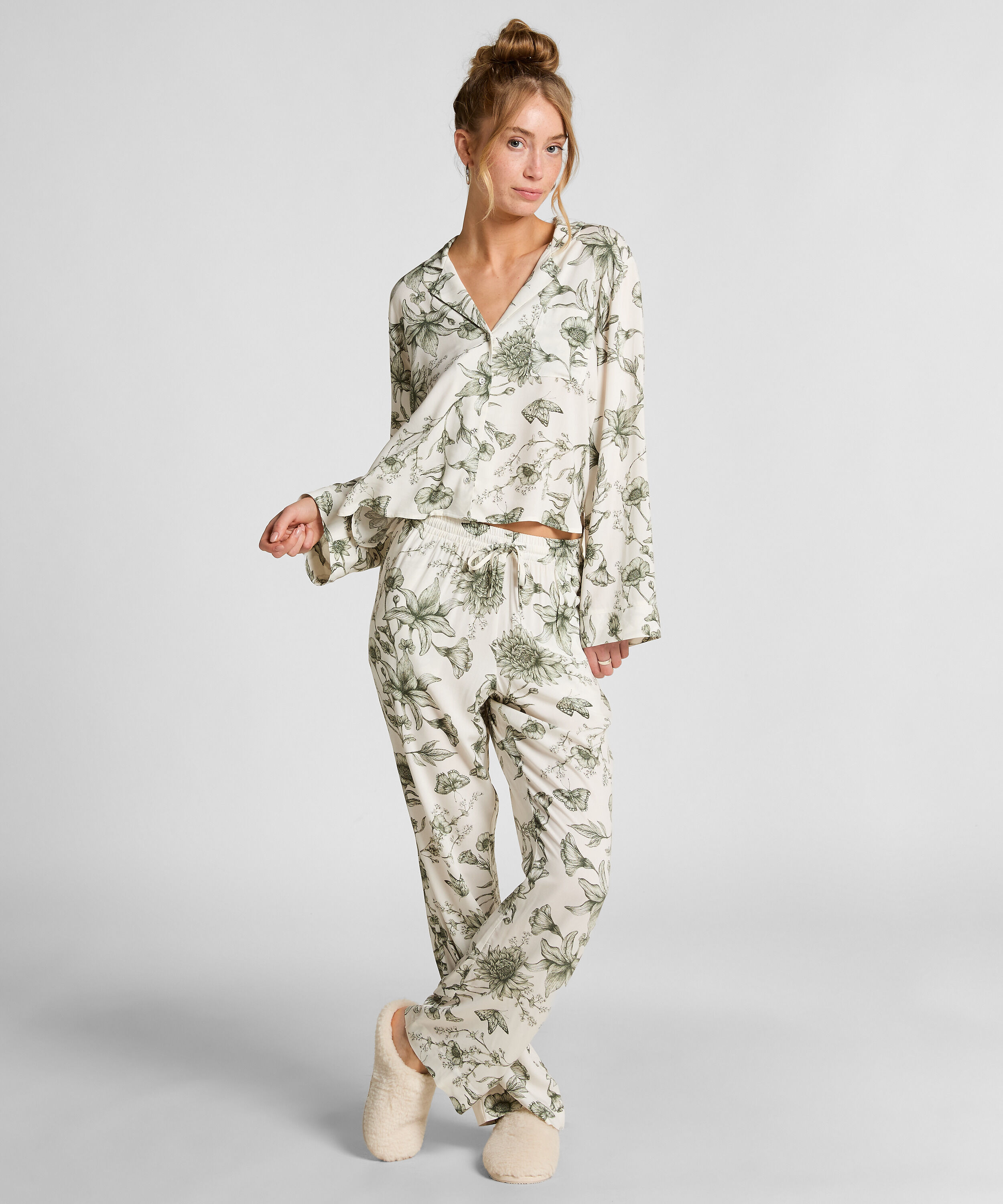 Petite Pyjamahose Storylover, Weiß