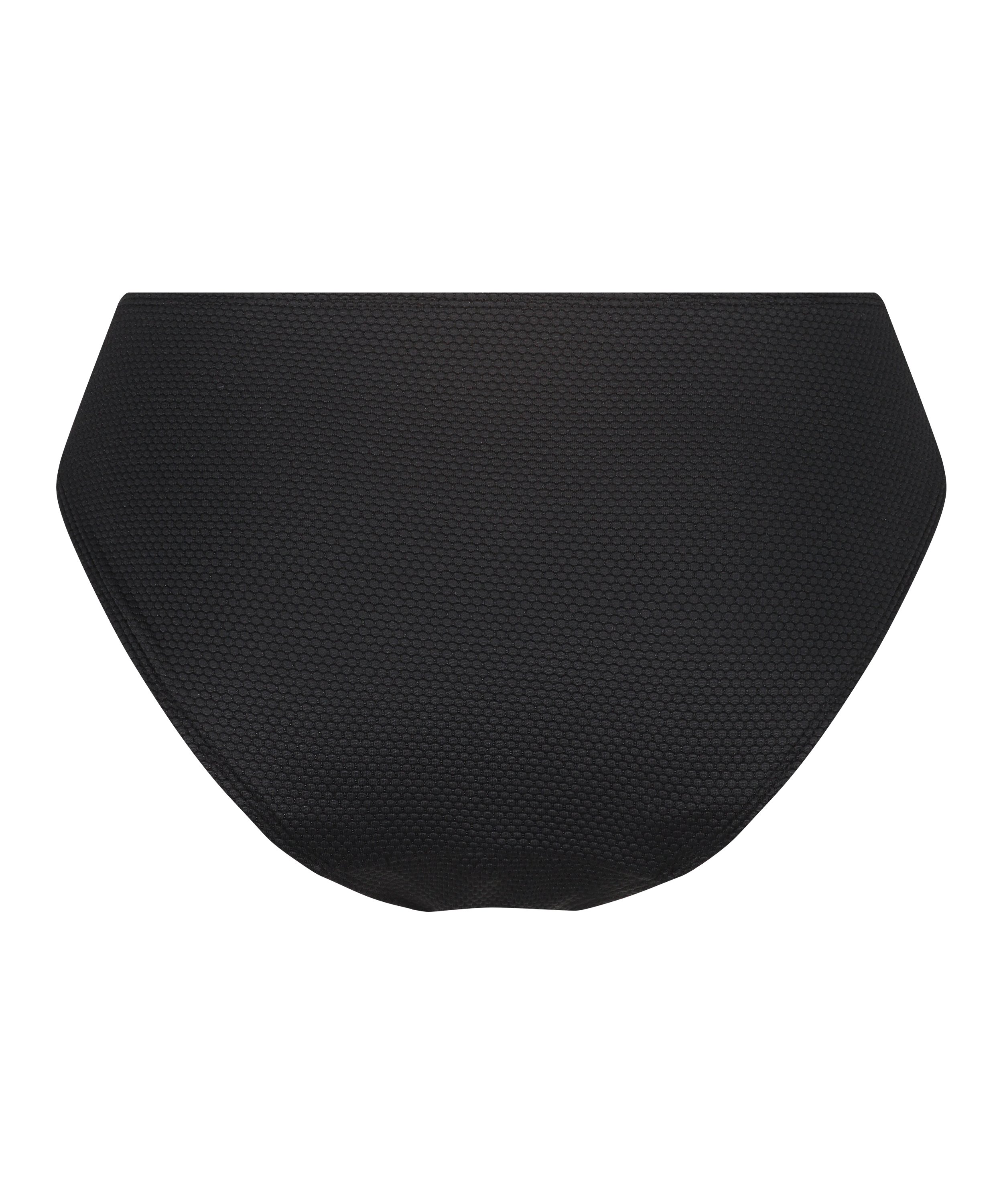 Slip de Bikini Rio Scallop, Noir, main