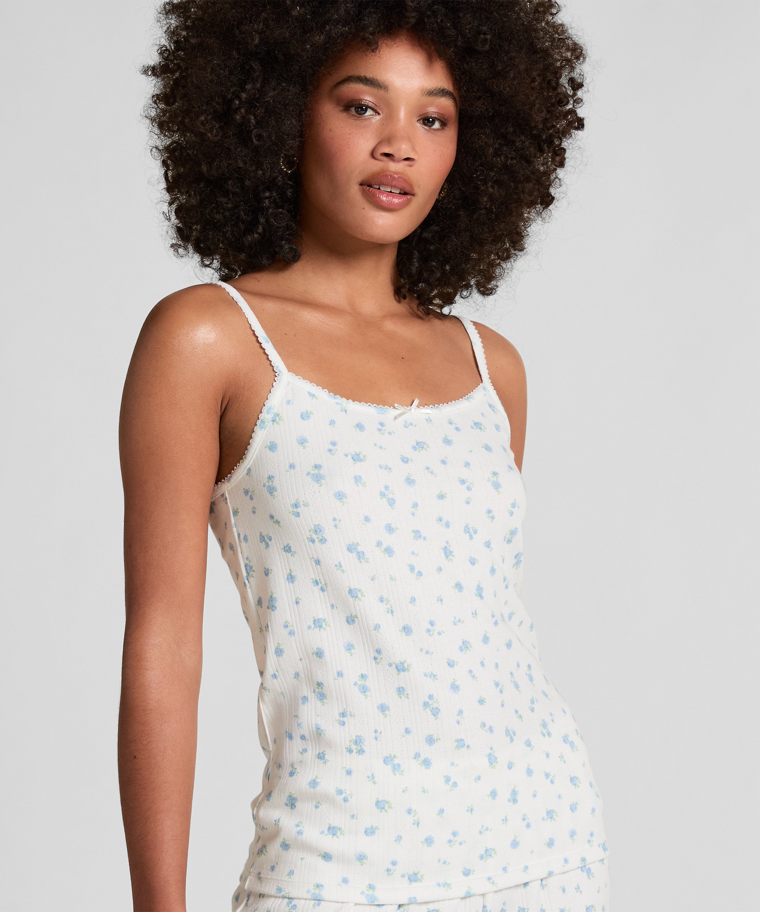 Pointelle-Camisole, Weiß, main