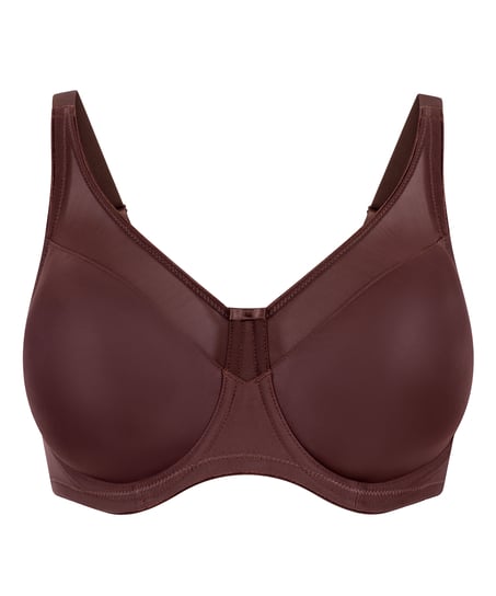 Soutien-gorge &agrave; armatures non-pr&eacute;form&eacute; minimiseur Nina, Marron
