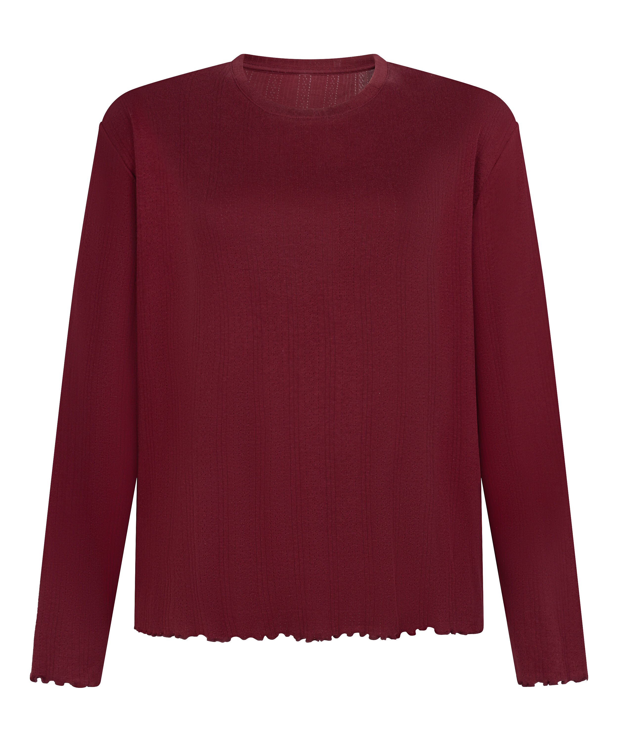 Pyjama Top Loose Pointelle, Rot