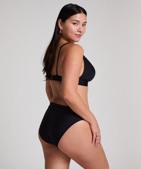 Triangel-Bikinioberteil Luna, Schwarz