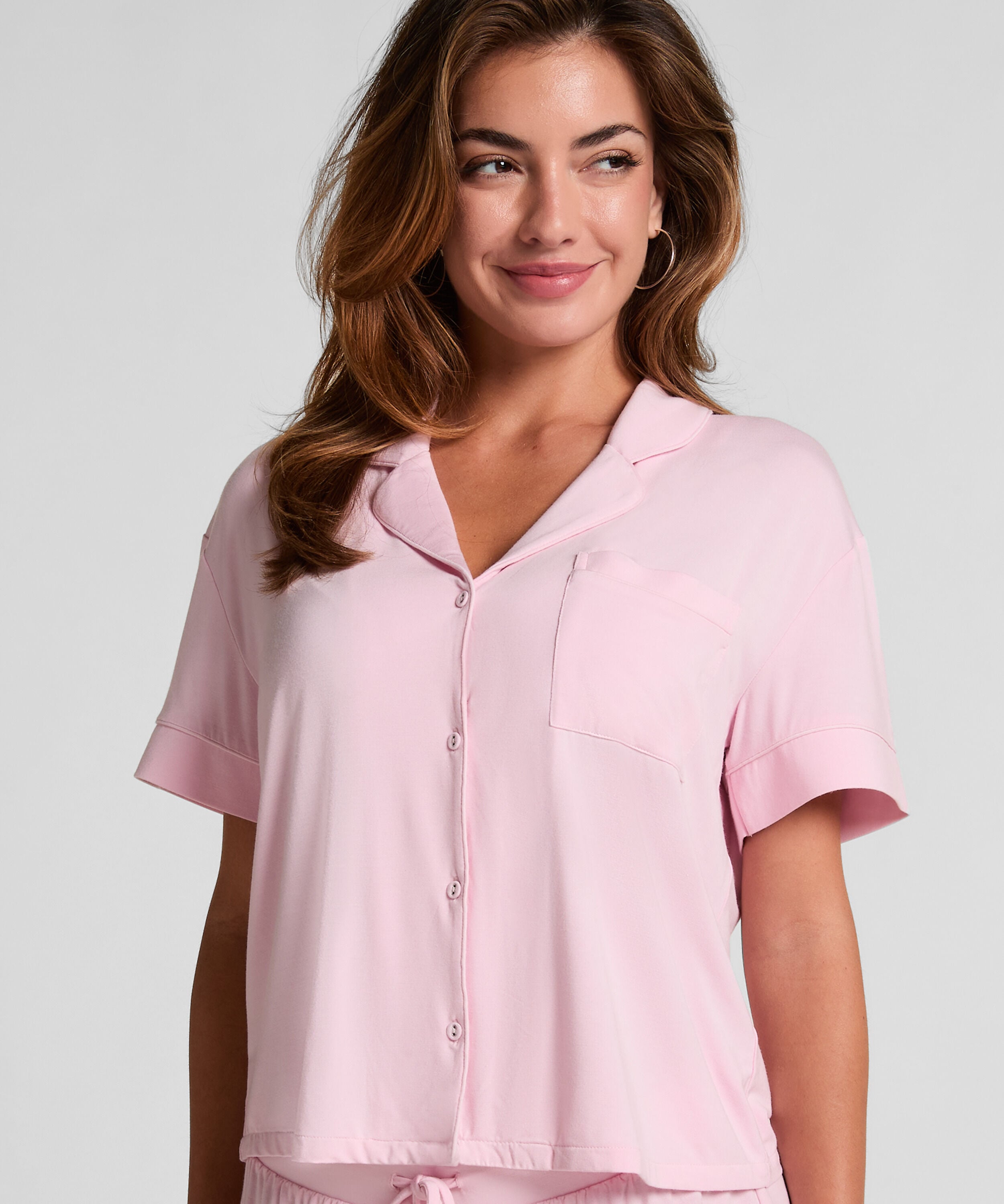 Kurzärmelige Jersey-Jacke Essential, Rose