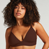 Triangel Bralette Smooth, Braun