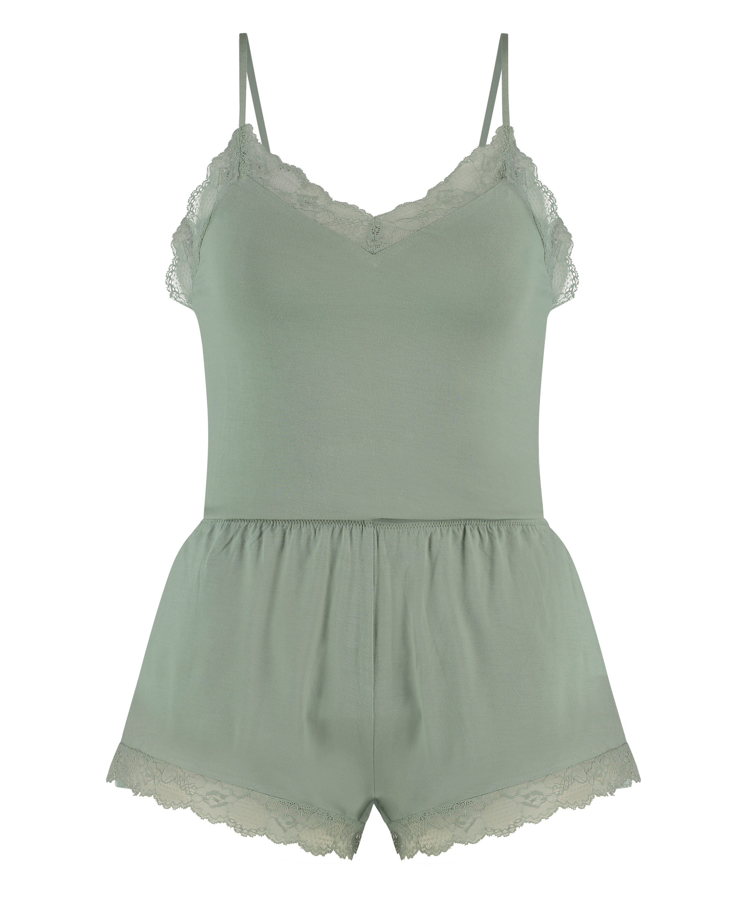 Ensemble de pyjama court Cami, Vert, main