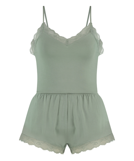Ensemble de pyjama court Cami, Vert