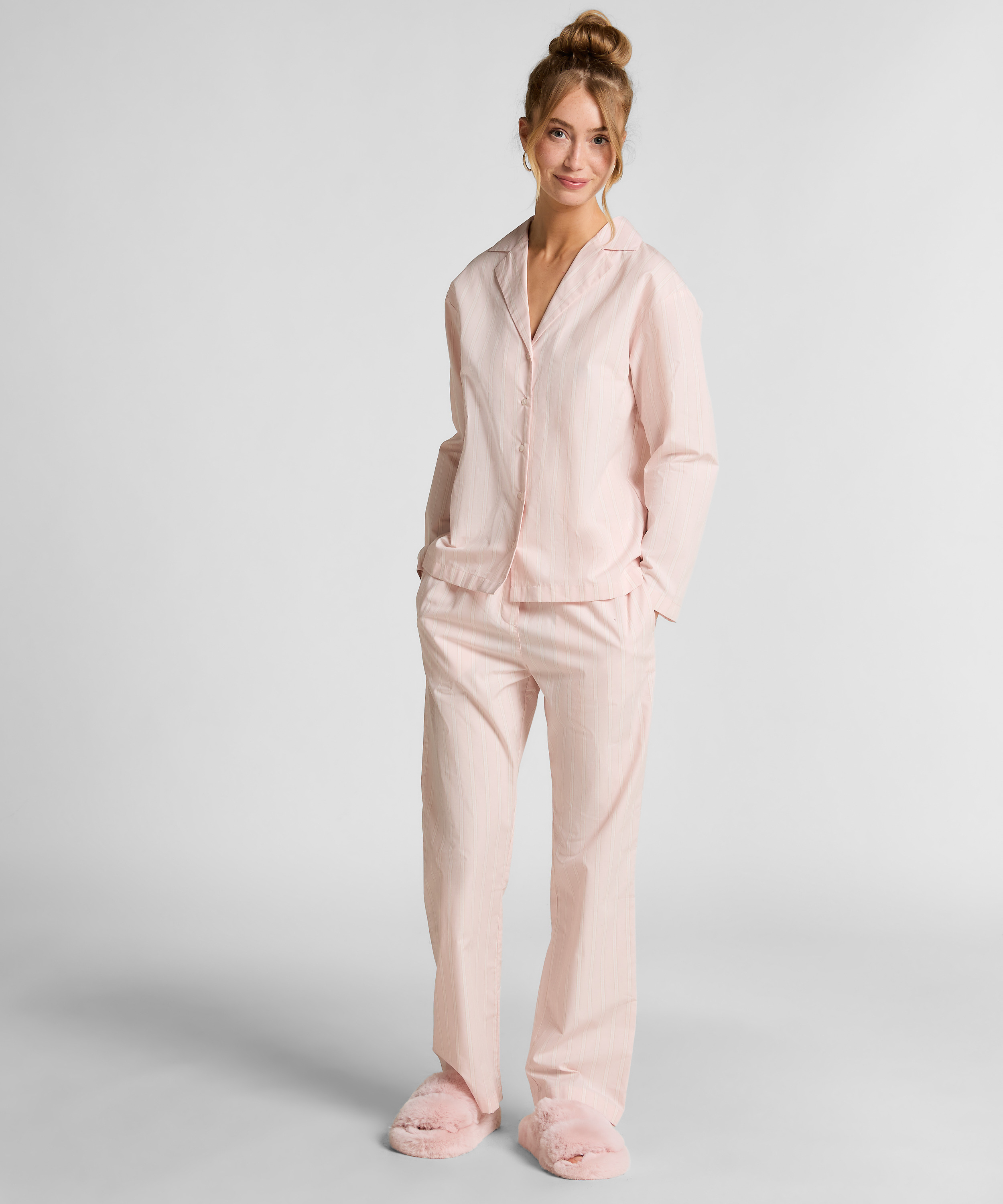 Pantalon de pyjama Coton Poplin, Rose, main