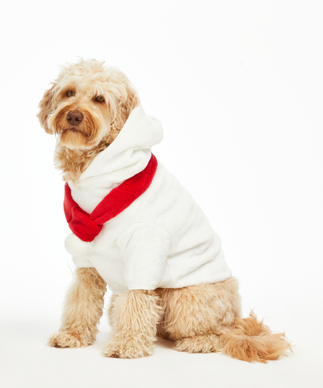 Fleece Hunde-Onesie, Wei&szlig;