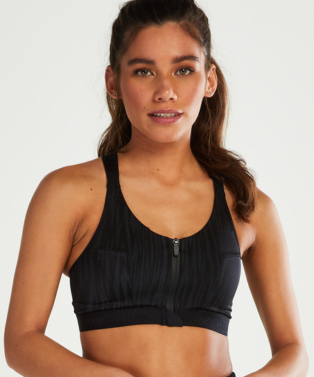 HKMX Soutien-gorge de sport The Pro Level 3, Noir