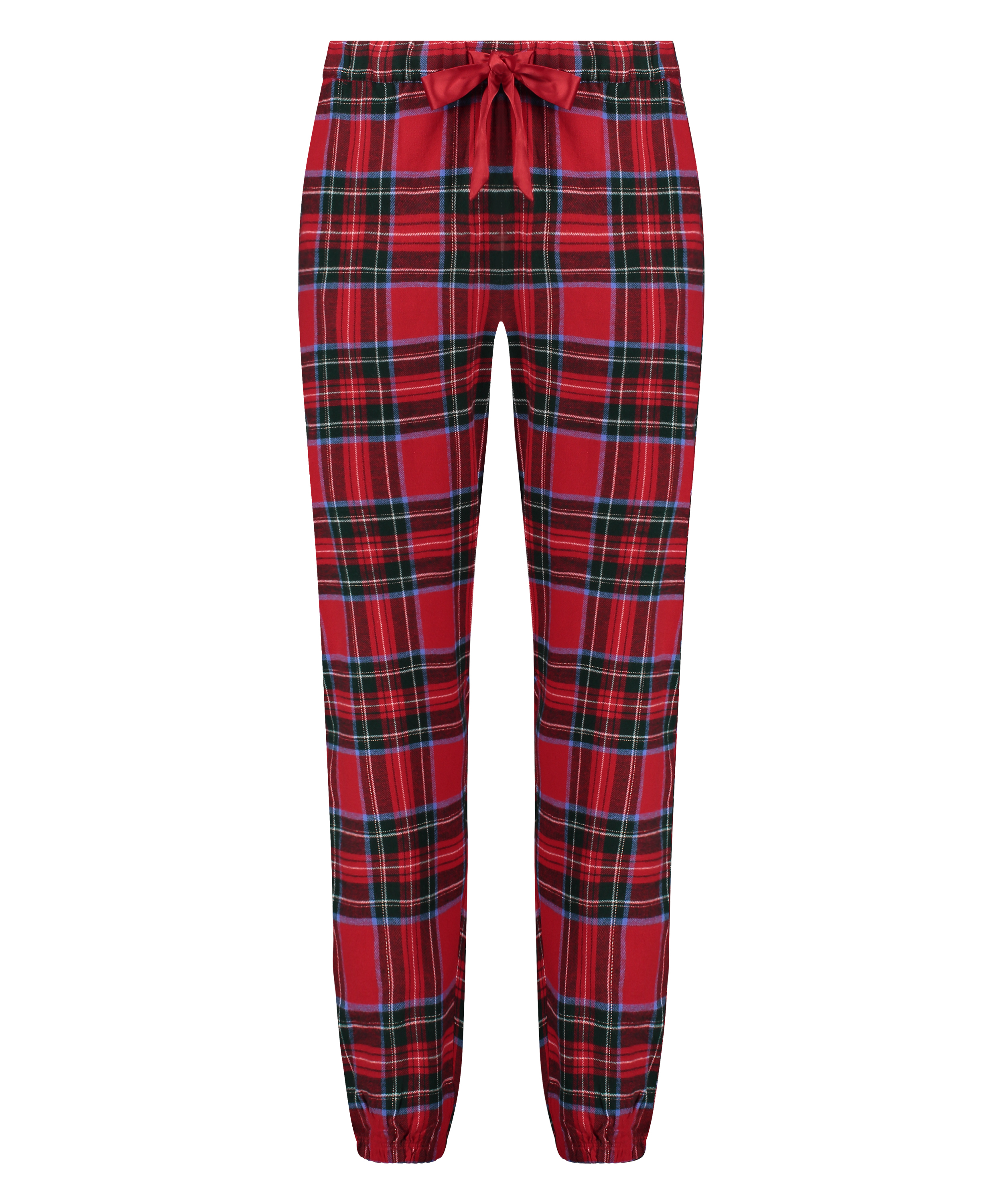 Pyjamahose aus Flanell, Rot, main