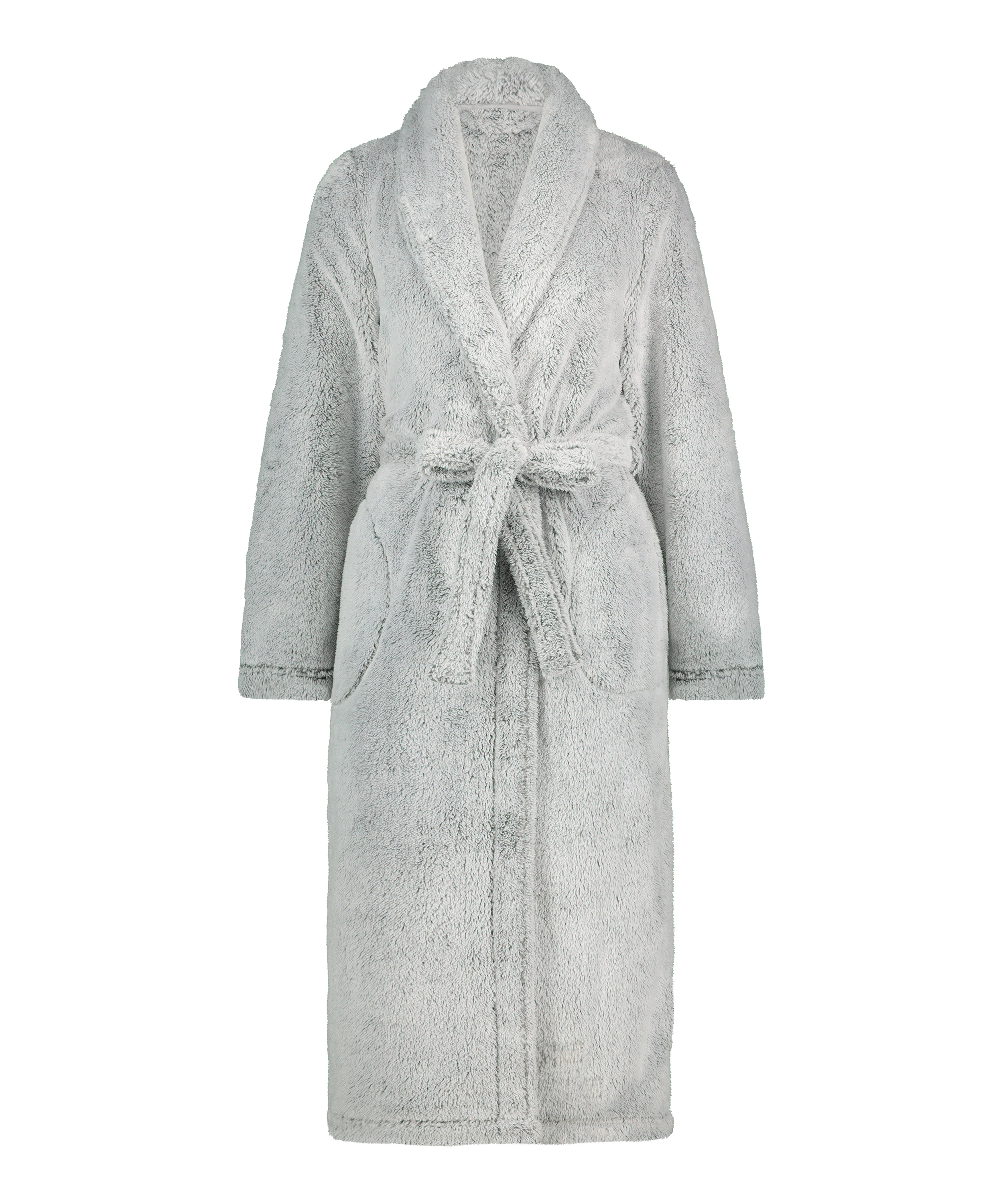 Bademantel Fleece, Grau, main