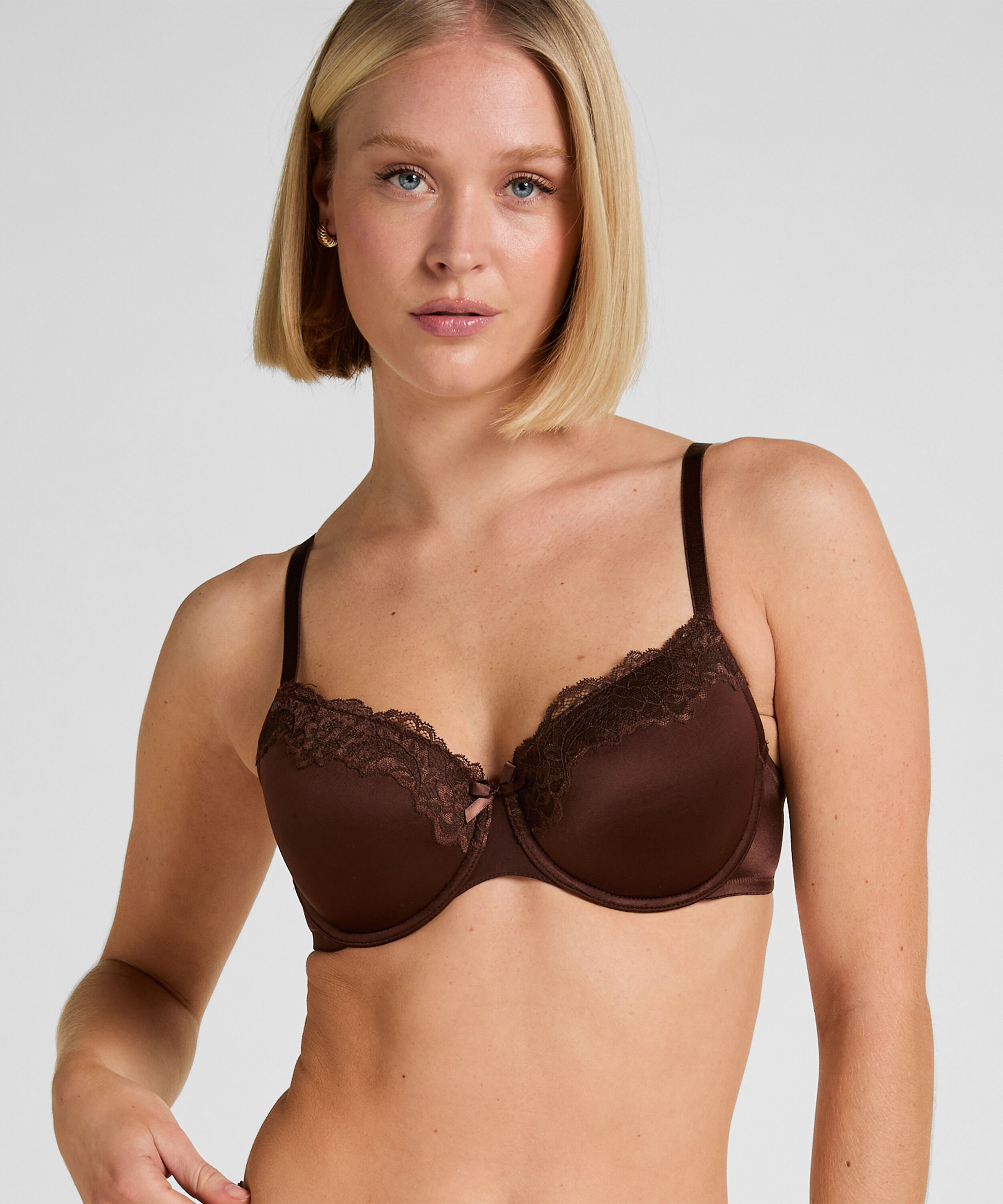 Soutien-gorge à armatures préformé Lace & Shine, Marron Soutien-gorge à armatures préformé Lace & Shine, Marron