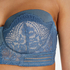 Soutien-gorge &agrave; armatures pr&eacute;form&eacute; longline sans bretelles Eden, Bleu